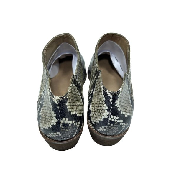 Madewell Western Bootie in Snake Embossed Leather 71/2 Chelsea Low Heel New - Picture 3 of 9